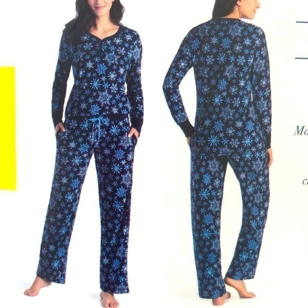 Nautica 2-PC Women's Pajama Set LS Top & Pants NWT